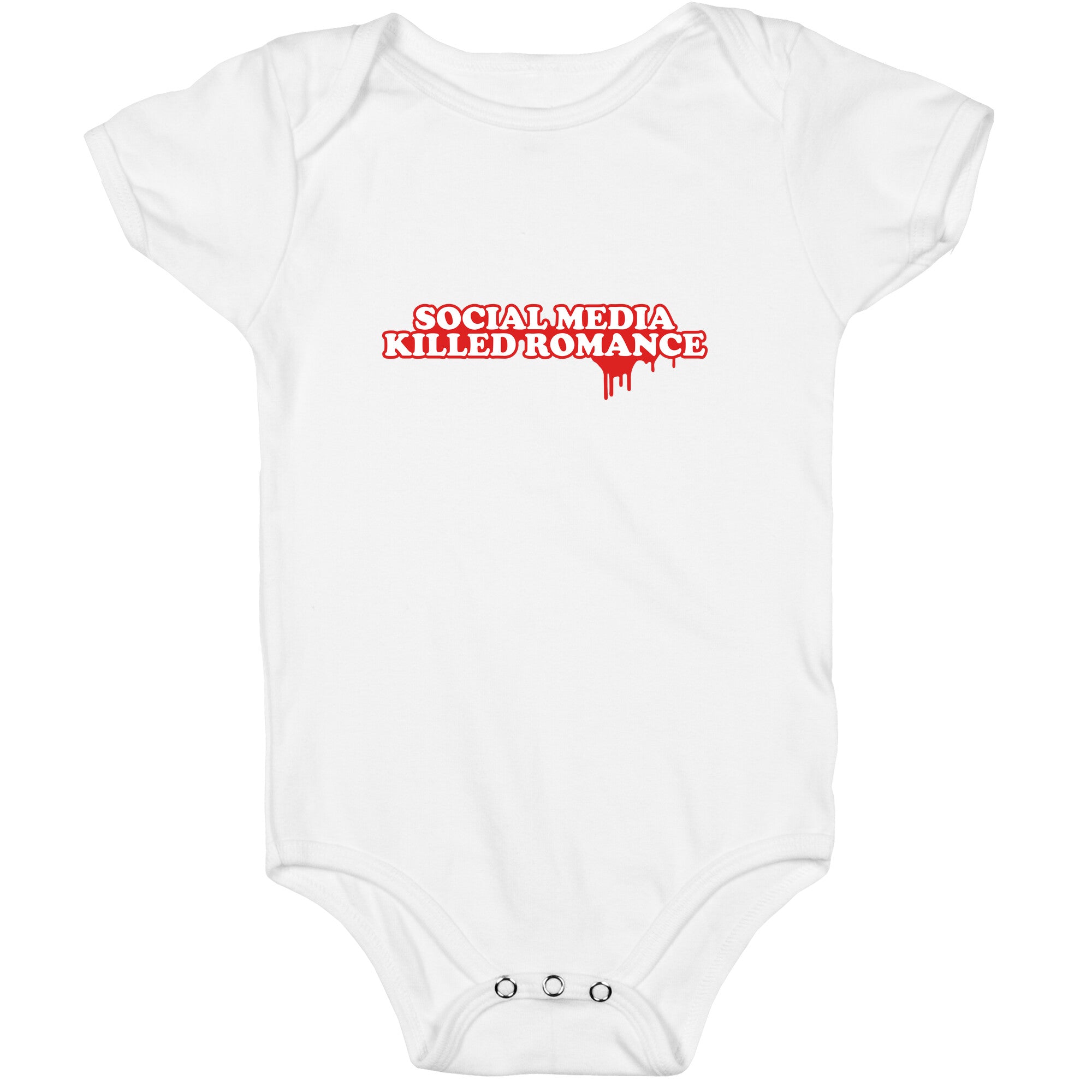 Social Media Killed Romance Baby One-Piece